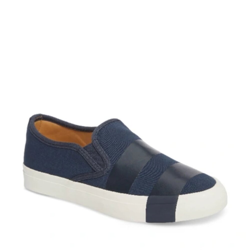 The Office of Angela Scott The Hammonds Slip-On Sneaker Navy Size 8.5 Eur 38.5